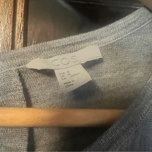 Cos Merino Wool Gray Tunic Size M - Picture 2 of 3